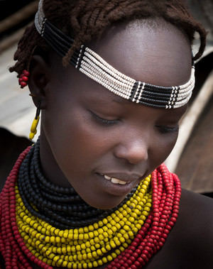 Young girl with hair accessories