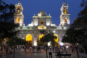Church in Salta, illuminated, Argeninia