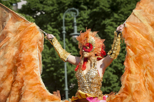 Carnival of cultures dancer in orange