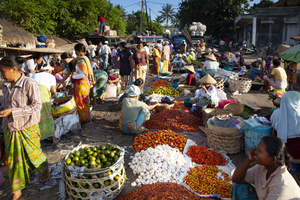 Markt in Kuta Lombok, Indonesien