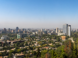 Blick über die Stadt Santiago de Chile