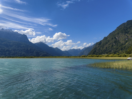 Allerheiligen-See und Berge, Lago Todos Los Santos, Region Llanquihue, Chile