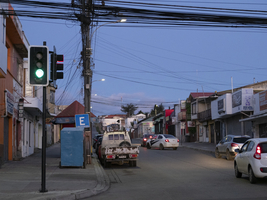 Straße in Punta Arenas, Chile