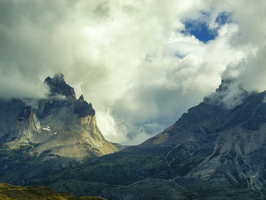 Dramatische Landschaft, Felsengebirge, Nationalpark Torres del Paine, Patagonien, Chile