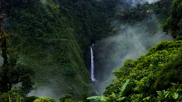 Waterfall in a canyon, Costa Rica
