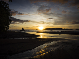 Carillio Bay near Samara, evening atmosphere, Pacific coast, Costa Rica