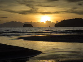 Carillio Bay near Samara, evening atmosphere, Pacific coast, Costa Rica
