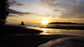 Sunset at the bay of Carillo near Sámara, Costa Rica