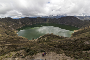 Quilotoa Lagune, Vulkankrater, Kratersee, Ecuador