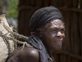 Old woman from the Konso tribe, portrait, Ethiopia, Africa