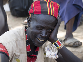 Smiling man from the Tsamay tribe, Ethiopia, Africa