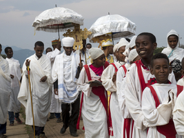 Procession at the Meskel Festival, Ethiopia, Africa
