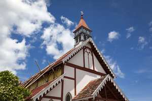 Old Portuguese wooden church, Flores, Indonesia