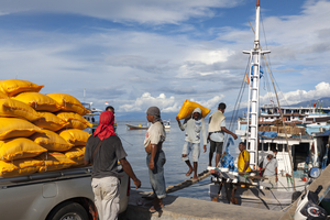 Unloading in the port of Maumere, Flores, Indonesia
