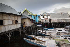 Stilt houses near Maumere, Flores, Indonesia