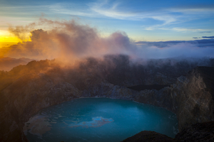 Kelimutu volcano in the morning, Flores, Indonesia