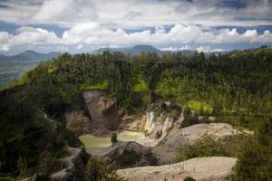 Wawo Muda volcano, crater in the forest, Flores, Indonesia
