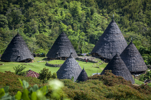The old village of Wae Rebo in the mountains, Flores, Indonesia