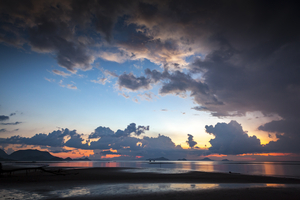Komodo National Park in the evening