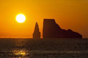 Sunset at Kickers Rock, Galápagos Islands
