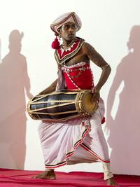 Tänzer und Trommler, Oak-Ray Tanz, Sri Lanka