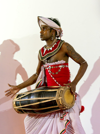 Tänzer und Trommler, Oak-Ray Tanz, Sri Lanka