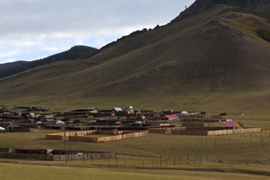 Siedlung in der Steppe, Mongolei