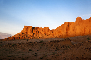 Flaming Cliffs, Red Rock Landscape, Mongolia