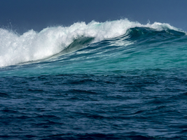 Breaking white wave, turquoise sea, stormy, Madagascar