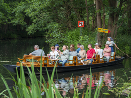 Kahnfahrt im Spreewald, Personen, Gruppe, Spree Fluß, Brandenburg, Deutschland