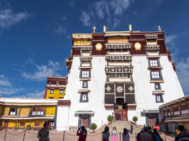 Potala Palast, Innenhof, ehemaliger Palast des Dalai Lama, Lhasa, Tibet, China