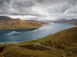 Yamdrok-See am Kampala Pass, Hochland von Tibet, China