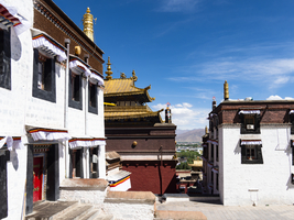 Innenhof im Kloster von Xigaze, Tibet, China