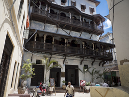 Old luxury hotel Emerson Spice, narrow streets of Stonetown, Zanzibar, Tanzania