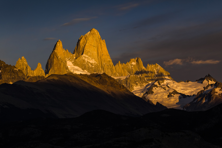 Fitz Roy Massiv, rote Felsen, Patagonien, Argentinien